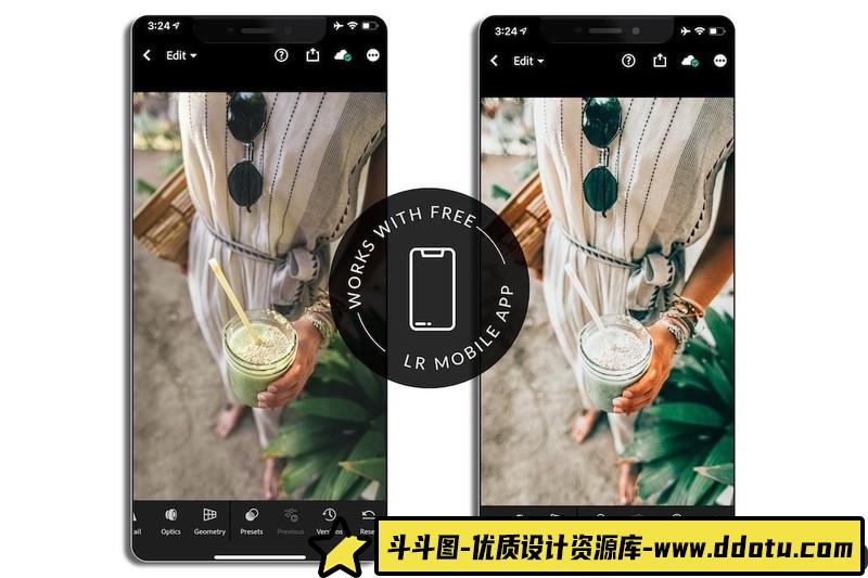 [旅拍LR预设]巴哈热带蓝绿胶片人像LR预设-斗斗图
