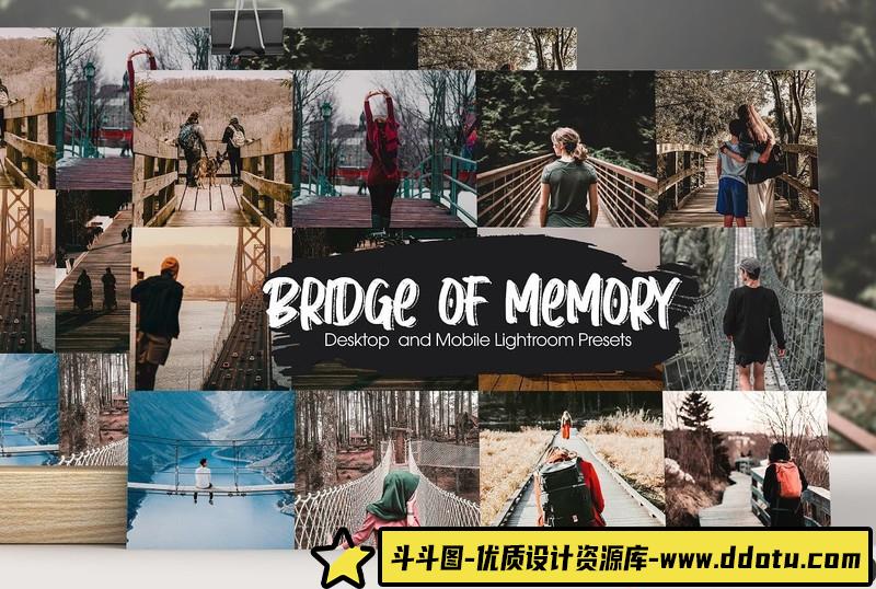 [旅拍LR预设]记忆之桥人文旅拍风光摄影Lightroom预设+APP滤镜 Bridge of Memory Lightroom Presets-斗斗图