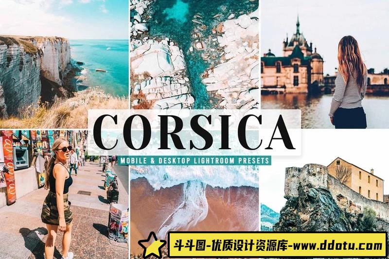 [旅拍LR预设]科西嘉岛旅拍人文风光电影色调LR预设-斗斗图