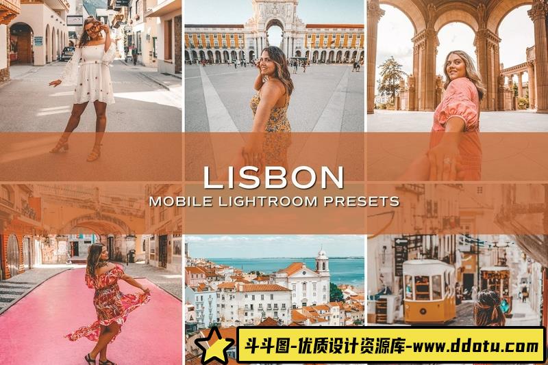 [旅拍LR预设]里斯本旅拍人文风光Lightroom预设+APP调色滤镜 Lisbon Lightroom Presets-斗斗图