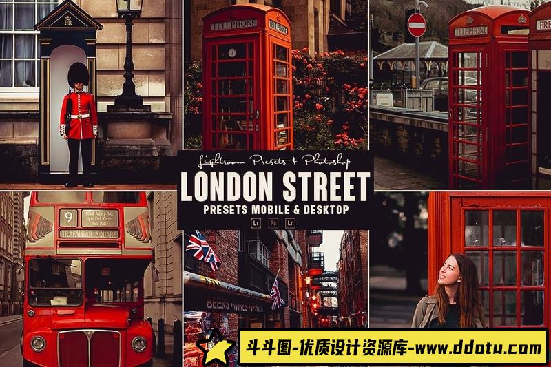[旅拍LR预设]伦敦城市旅拍人文英伦风格Lightroom预设LondonPhotoshopAction&LightromPresets-斗斗图