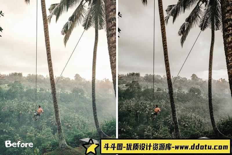 [旅拍LR预设]旅拍森系电影情绪人像后期调色Lightroom预设GreenLightroomPresets