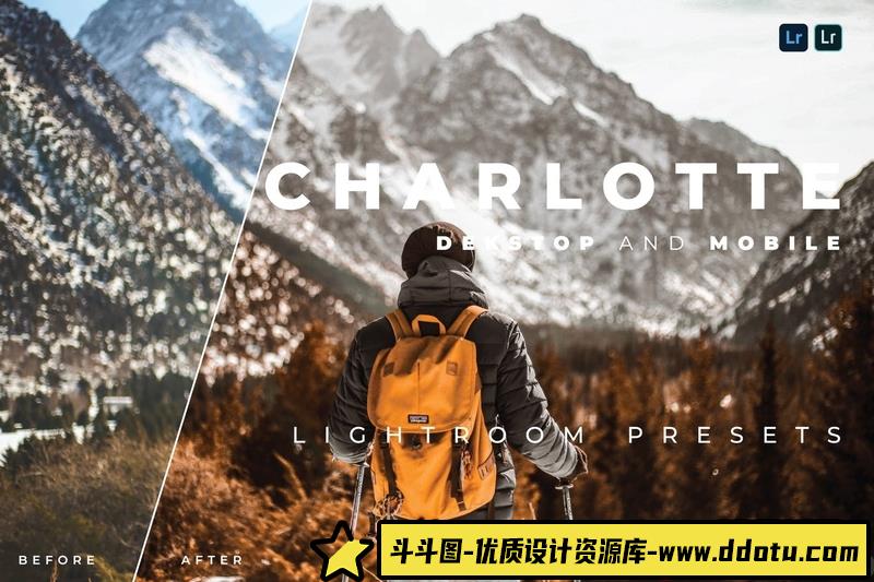 [旅拍LR预设]旅行街拍温暖胶片Lightroom预设与手机版APP预设 Charlotte Lightroom Preset-斗斗图
