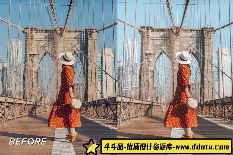 [旅拍LR预设]纽约旅拍人文风光INS人像LR预设