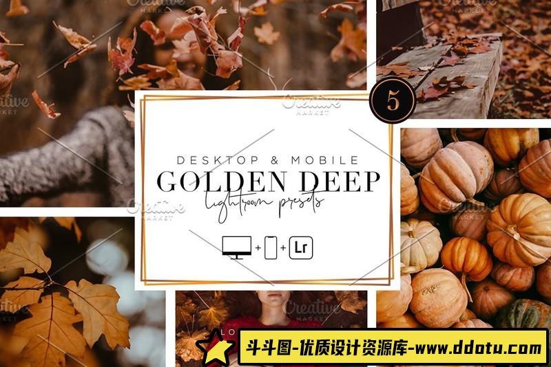 [旅拍LR预设]深秋风光人像金色调Lightroom预设-斗斗图