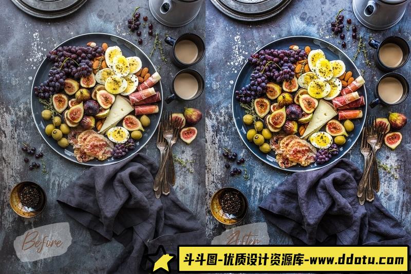 [美食LR预设]INS风网红美食博客明亮胶片LR预设 Lightroom预设+ACR预设