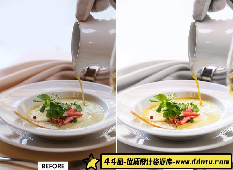 [美食LR预设]清新通透美食胶片Lightroom预设与手机lr预设GourmetFoodLightroomPreset