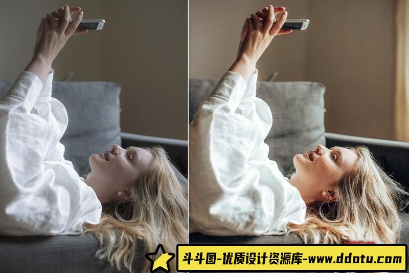人像LR预设风格人像后期调色预设lr预设ps滤镜pr调色lightroom人像lut插件-斗斗图