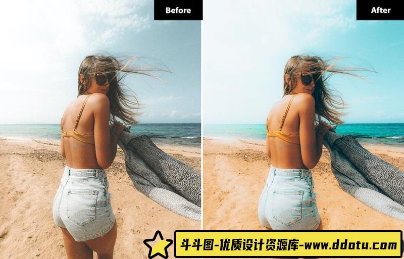 人像LR预设橙色和蓝绿色电影风光人像预设lr预设ps滤镜pr调色lightroom人像lut插件