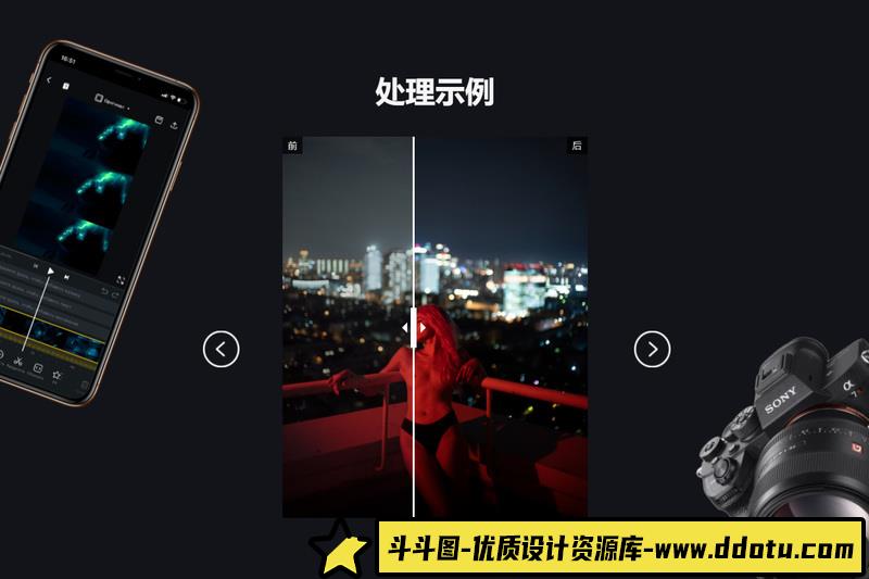 人像LR预设城市夜间氛围光影人物后期调色预设lr预设ps滤镜pr调色lightroom人像lut插件