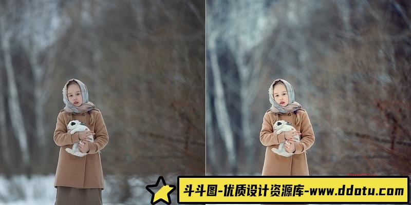 人像LR预设俄罗斯摄影师唯美冬季人像预设lr预设ps滤镜pr调色lightroom人像lut插件