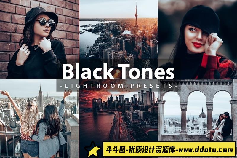 人像LR预设黑暗情绪风光人像后期调色预设lr预设ps滤镜pr调色lightroom人像lut插件-斗斗图