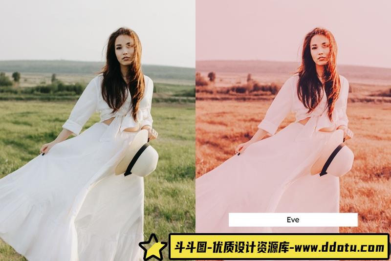 人像LR预设20个复古玫瑰色调预设+预设20lr预设ps滤镜pr调色lightroom人像lut插件