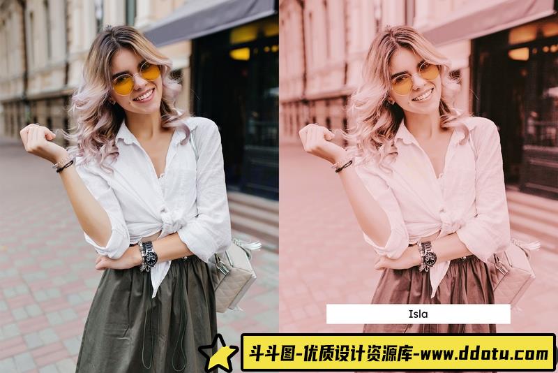 人像LR预设20个复古玫瑰色调预设+预设20lr预设ps滤镜pr调色lightroom人像lut插件