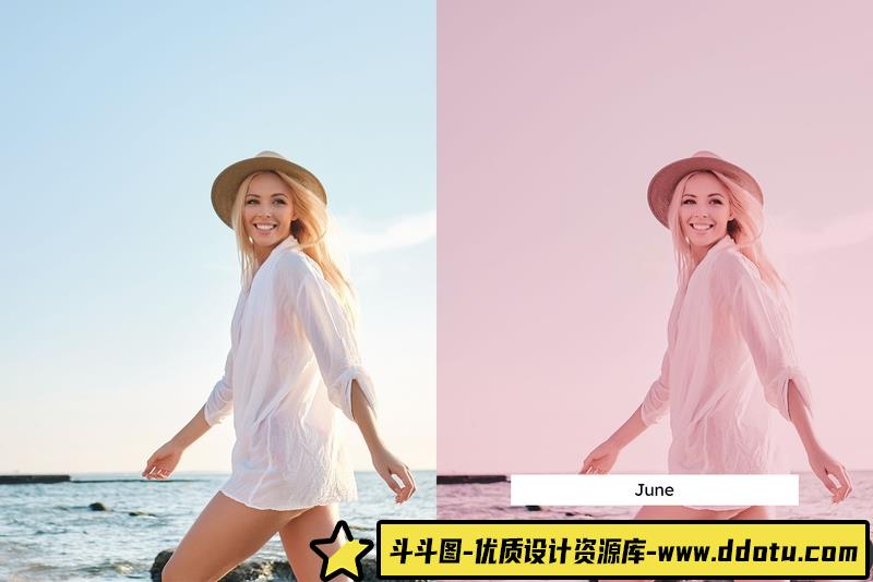 人像LR预设20个复古玫瑰色调预设+预设20lr预设ps滤镜pr调色lightroom人像lut插件