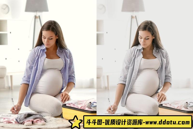 人像LR预设20个孕妈产妇肖像摄影后期预设lr预设ps滤镜pr调色lightroom人像lut插件