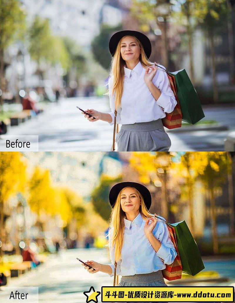 人像LR预设400个时尚街拍人像调色预设与移动手机预设()lr预设ps滤镜pr调色lightroom人像lut插件