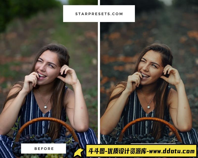 人像LR预设大神加勒特·金完美人像肤色预设lr预设ps滤镜pr调色lightroom人像lut插件