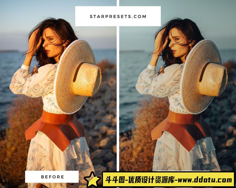 人像LR预设大神加勒特·金完美人像肤色预设lr预设ps滤镜pr调色lightroom人像lut插件