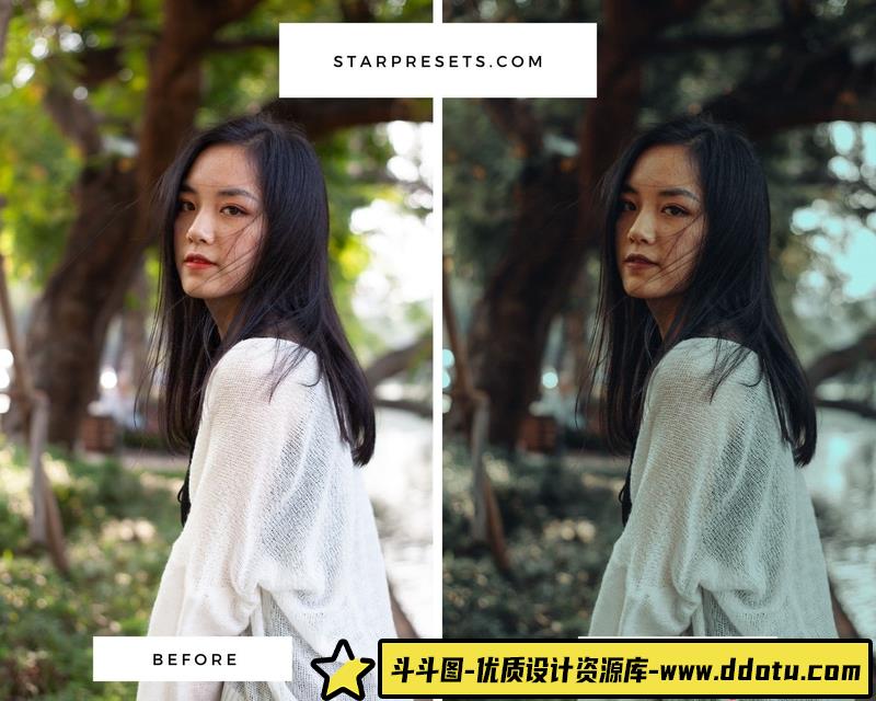 人像LR预设大神加勒特·金完美人像肤色预设lr预设ps滤镜pr调色lightroom人像lut插件