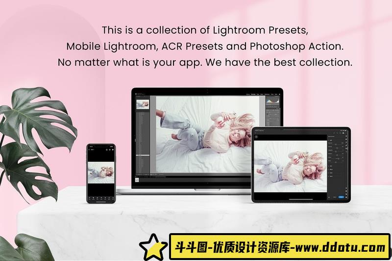 人像LR预设粉红玫瑰金通透人像预设+滤镜lr预设ps滤镜pr调色lightroom人像lut插件