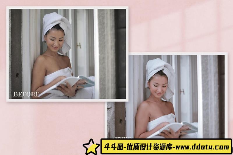 人像LR预设粉红玫瑰金通透人像预设+滤镜lr预设ps滤镜pr调色lightroom人像lut插件