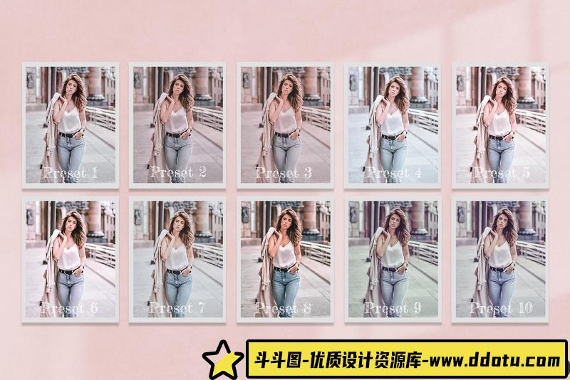 人像LR预设粉红玫瑰金通透人像预设+滤镜lr预设ps滤镜pr调色lightroom人像lut插件