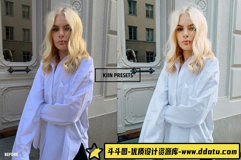 人像LR预设风丁香薄荷色通透人像预设lr预设ps滤镜pr调色lightroom人像lut插件