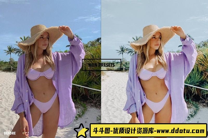 人像LR预设风丁香薄荷色通透人像预设lr预设ps滤镜pr调色lightroom人像lut插件