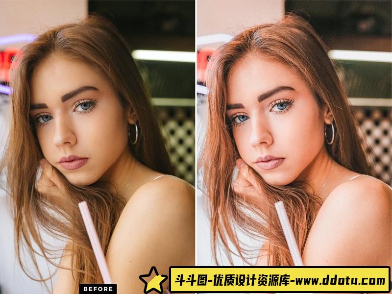 人像LR预设风复古通透胶片感预设lr预设ps滤镜pr调色lightroom人像lut插件