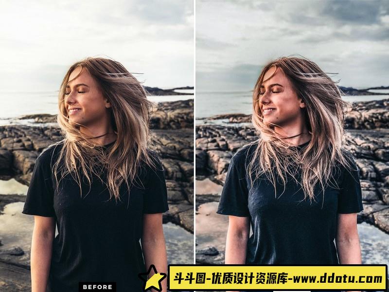 人像LR预设风复古通透胶片感预设lr预设ps滤镜pr调色lightroom人像lut插件