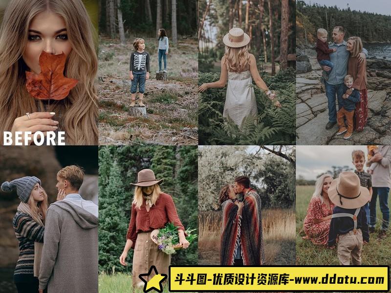 人像LR预设风格森系人像质感电影胶片预设lr预设ps滤镜pr调色lightroom人像lut插件