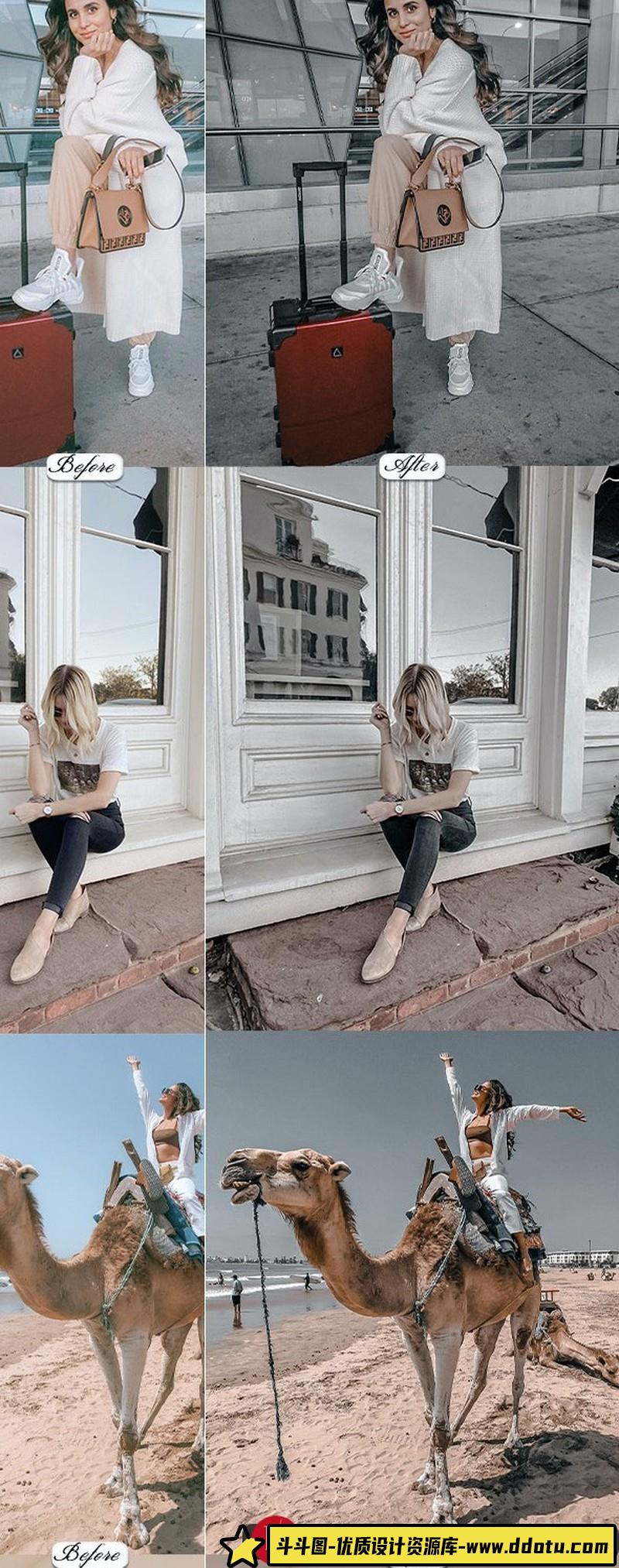 人像LR预设风简约轻奢高级灰色调lr预设ps滤镜pr调色lightroom人像lut插件