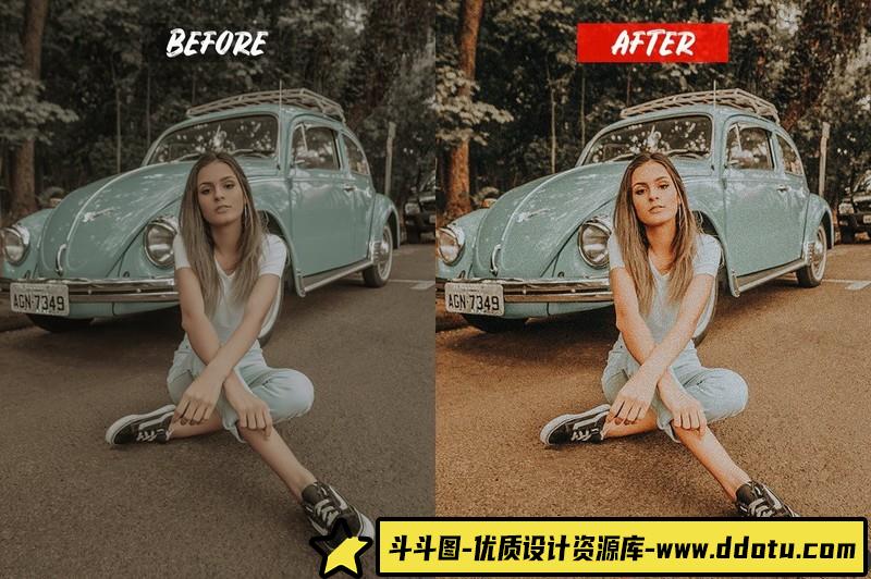 人像LR预设风焦糖旅拍人像街拍预设lr预设ps滤镜pr调色lightroom人像lut插件