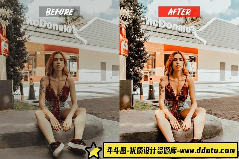 人像LR预设风焦糖旅拍人像街拍预设lr预设ps滤镜pr调色lightroom人像lut插件