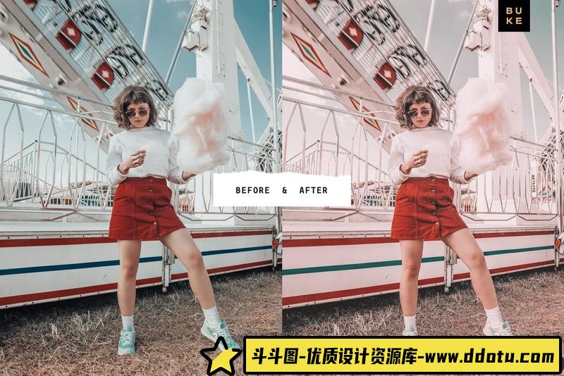 人像LR预设风糖果玫瑰色调后期调色预设lr预设ps滤镜pr调色lightroom人像lut插件