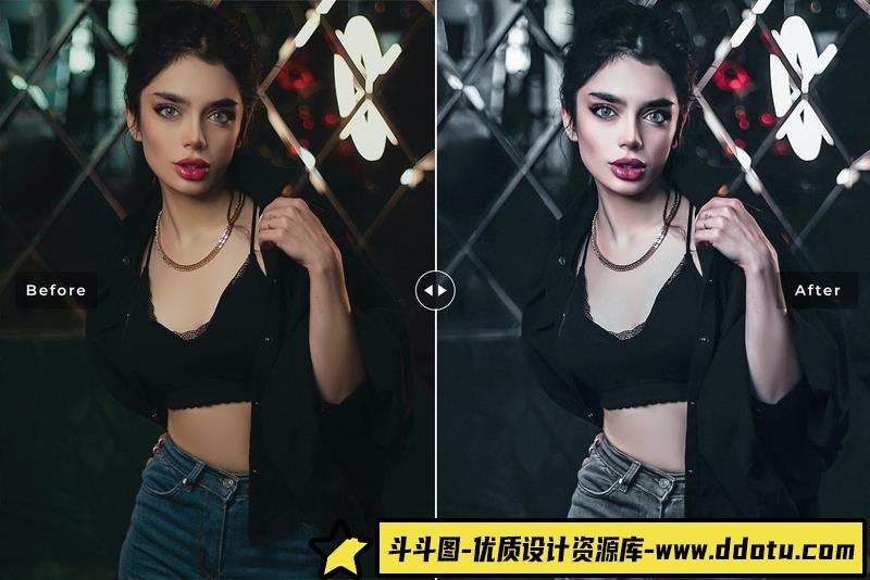 人像LR预设工业风黑金人像后期调色预设lr预设ps滤镜pr调色lightroom人像lut插件