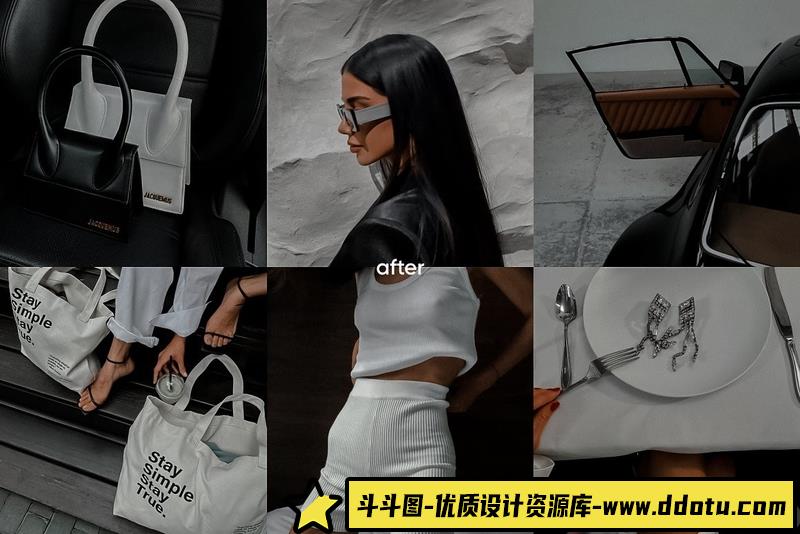 人像LR预设黑暗电影人像预设lr预设ps滤镜pr调色lightroom人像lut插件