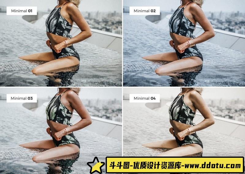 人像LR预设简约灰色系家居旅拍人像预设lr预设ps滤镜pr调色lightroom人像lut插件