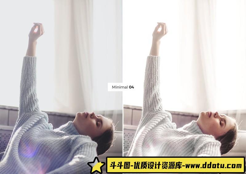 人像LR预设简约灰色系家居旅拍人像预设lr预设ps滤镜pr调色lightroom人像lut插件