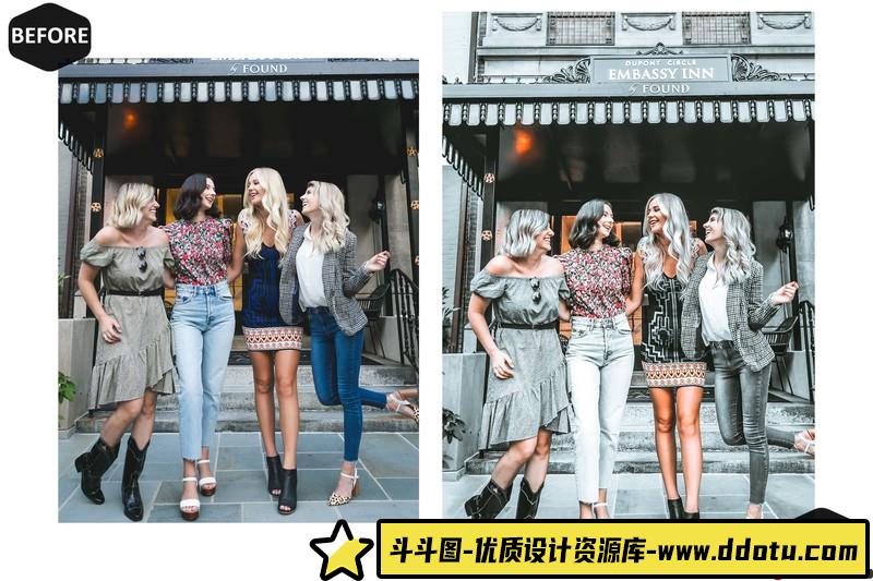 人像LR预设流行灰色调预设lr预设ps滤镜pr调色lightroom人像lut插件