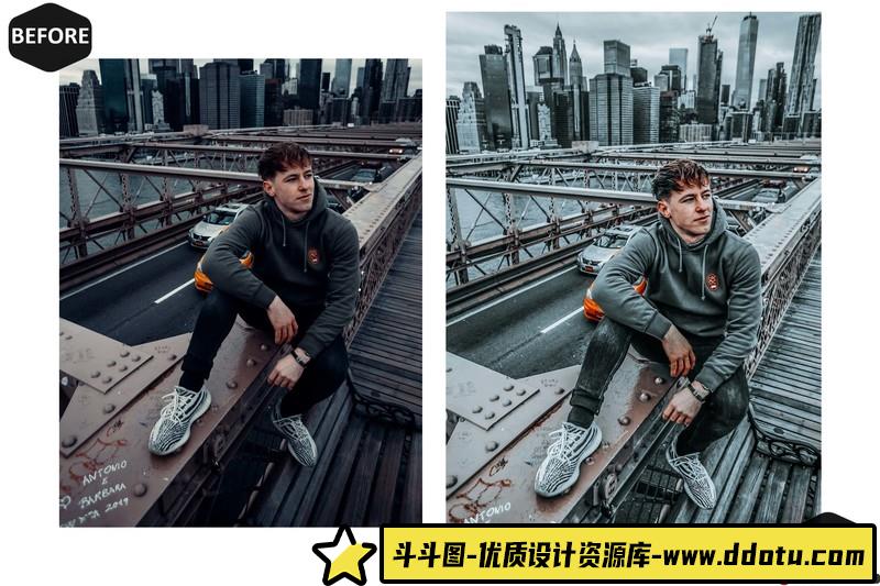 人像LR预设流行灰色调预设lr预设ps滤镜pr调色lightroom人像lut插件