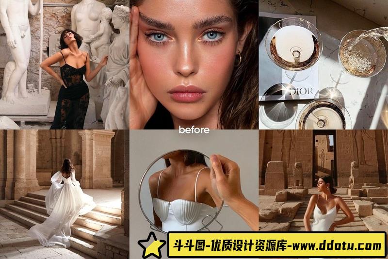 人像LR预设流行时尚人像摄影后期调色预设lr预设ps滤镜pr调色lightroom人像lut插件