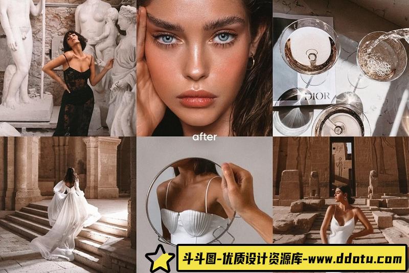 人像LR预设流行时尚人像摄影后期调色预设lr预设ps滤镜pr调色lightroom人像lut插件