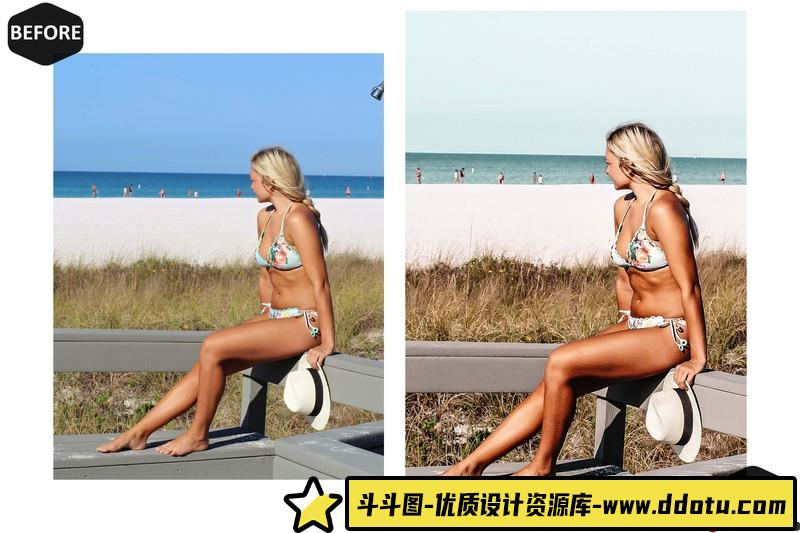 人像LR预设旅拍人像古铜胶片预设lr预设ps滤镜pr调色lightroom人像lut插件