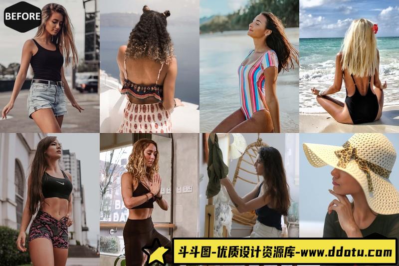 人像LR预设旅拍人像古铜胶片预设lr预设ps滤镜pr调色lightroom人像lut插件