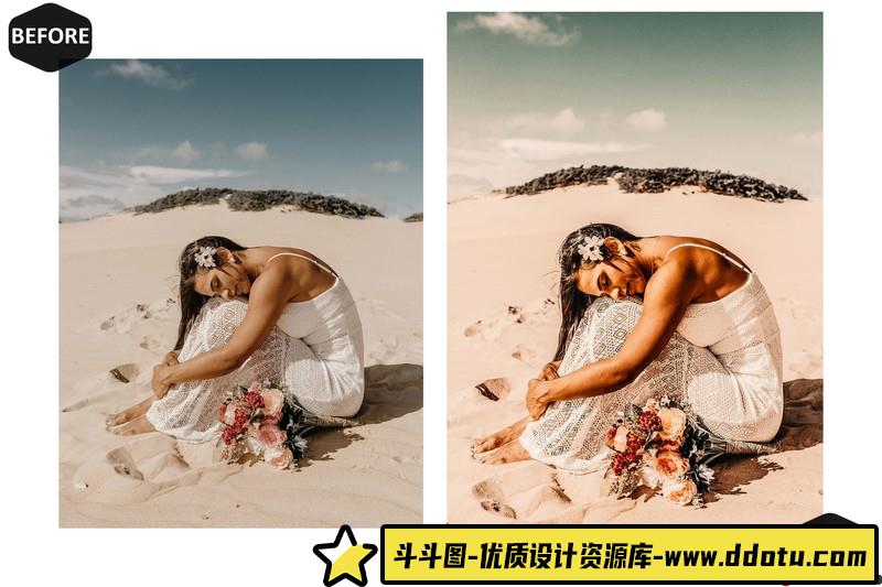 人像LR预设旅拍人像古铜胶片预设lr预设ps滤镜pr调色lightroom人像lut插件