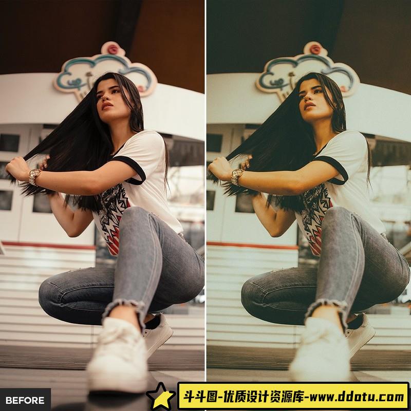 人像LR预设旅外生活电影情绪人像预设lr预设ps滤镜pr调色lightroom人像lut插件