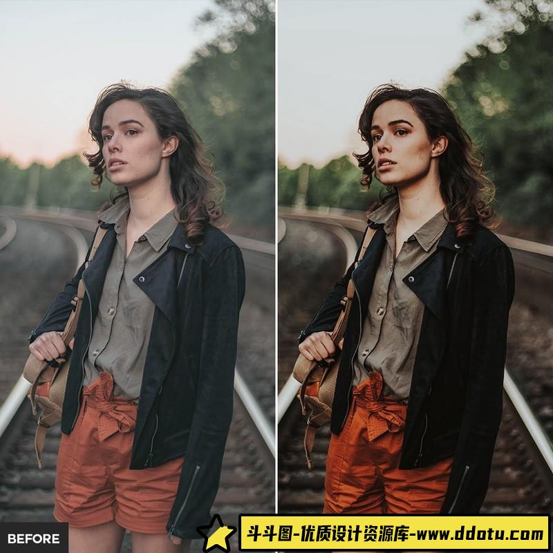 人像LR预设旅外生活电影情绪人像预设lr预设ps滤镜pr调色lightroom人像lut插件