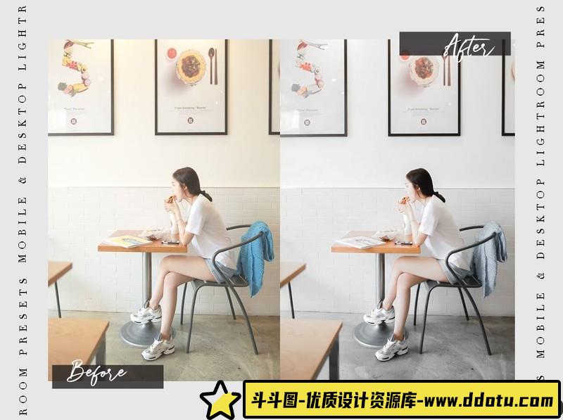 人像LR预设明亮通透奶油白街拍人像预设lr预设ps滤镜pr调色lightroom人像lut插件